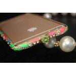 Wholesale Apple iPhone 5S 5 Luxury Diamond Metal Bumper (Rainbow)